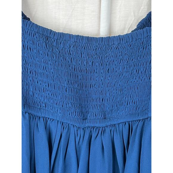 Abercrombie & Fitch long sleeve Babydoll mini dress in blue, size L, EUC - Picture 12 of 12